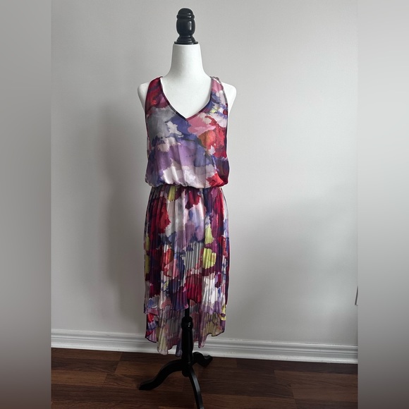 Guess Watercolours High Low Dress size M - Picture 3 of 6